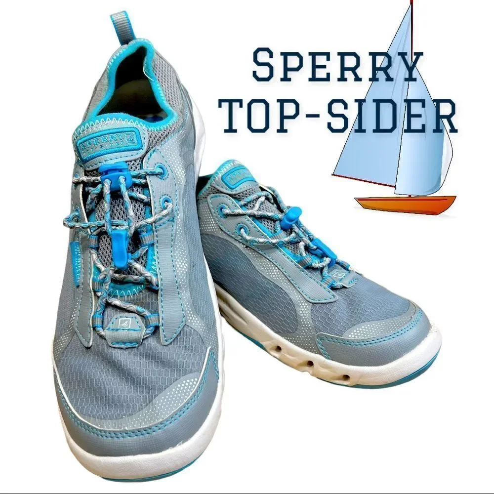 Sperry Top Sider Low Top Sneakers Women’s Size 9.5 Gray Athletic Shoes